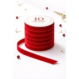 Ak Tuhafiye Kırmızı Kadife Kurdele 1 cm – 10 Metre | Süsleme, Bohça, Nişan, Nikah Şekeri, Dekor