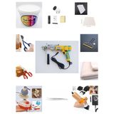 AK-V Tufting Makinesi Full Set (Set İçeriği Açıklama Kısmındadır) (Sarı AK-V - Bej Tıraş Makinesi)