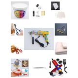 AK-V Tufting Makinesi Full Set (Set İçeriği Açıklama Kısmındadır) (Sarı AK-V - Bordo Tıraş Makinesi)