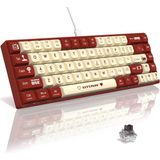 Ak680 Kahverengi Switch Hot-Swap Kablolu Klavye Rainbow Light Type C Kablolu (Kahverengi Switch)