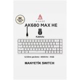 AK680 Max Rapid Trigger Manyetik Switch Mekanik Kablolu Klavye Rgb 0.125 Ms Ultra Düşük Gecikme - Beyaz