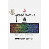 Ak680 Max Rapid Trigger Manyetik Switch Mekanik Kablolu Klavye Rgb 0.125 Ms Ultra Düşük Gecikme siyah