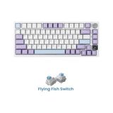 Ak820 Pro Mekanik Oyun Klavyesi,3 Modlu Tft Renkli Ekran Ve Cnc Düğmeli 81 Tuş,rgb Aydınlatma beyaz-flying-fish-switch