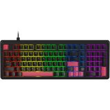 AK980 Siyah - Red Switch Kablolu Mekanik Oyun Klavyesi - Rainbow Aydınlatma - Hot Swap