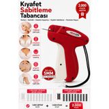 AKA CHI Fine Kılçık Etiket Tabancası 5 mm İnce Uç Kıyafet Sabitleme Tabancası | Türban, Gelinlik, Dekolte Kapatıcı, Kuaför, Tasarım, Pantolon Paçası, Perde Toplama | 2.000 Kılçık (1.000 Şeffaf + 1.000 Siyah)