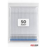 AKA CHI Isı ve Buhar ile Uçan Kalem İçi 2.50 ml Tekstil Kumaş Çizim Yedeği 50 Adet Beyaz Silinebilir