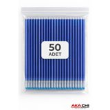 AKA CHI Isı ve Buhar ile Uçan Kalem İçi 2.50 ml Tekstil Kumaş Çizim Yedeği 50 Adet Mavi Silinebilir