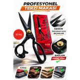 AKA CHI Profesyonel Terzi Makası 10 İnç Paslanmaz Çelik Kumaş Kot Deri Kesim Makası (10")
