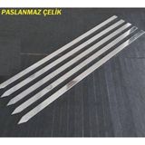 Aka Home Krom 15 Adet Ömürlük Paslanmaz Çelik Kebap Şişi Kıyma Kebap Şiş
