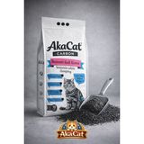 AkaCat Aktif Karbonlu İnce Taneli Topaklanan Kedi Kumu 20 lt Kokusuz ve Düşük Tozlanma Özelliği