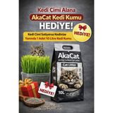 AKACAT Kedi Çimi Hediye Aktif Karbonlu Süper Topaklanan Premium Kedi Kumu 10 Lt