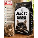 Akacat Minimum Seviye Toz Kedi Kumu 10 Lt Aktif Karbon ile Üstün Koku Kontrolü Sunar