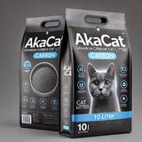 Akacat Premium 10 Lt Süper Topaklanan Kedi Kumu Kokusuz Aktif Karbonlu İnce Taneli