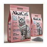 AkaCat Pudra Kokulu 10 lt Gri Bentonit Doğal %100 Topaklaşan Kedi Kumu Uzun Süreli Koku Kontrolü