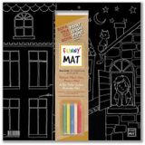 Akademi Çocuk - Funny Mat Black (Tebeşirli ) Bizim Sokak - 40X40