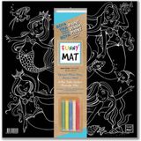 Akademi Çocuk Funny Mat Black (Tebeşirli) Deniz Kızları