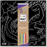 Akademi Çocuk Funny Mat Black (Tebeşirli) Dinazorlar