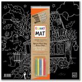 Akademi Çocuk - Funny Mat Black (Tebeşirli ) Korku Evi - 40X40