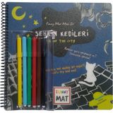 Akademi Çocuk Funny Mat - Boya Kalemli Aktivite Seti: Şehrin Kedileri