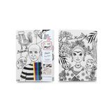 Akademi Çocuk Funny Mat Pablo Picasso & Frida Kahlo, 30X40Cm, 6'Lı Kalemli