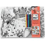 Akademi Çocuk Funny Mat - Prens & Prenses ve Dansçılar 6'lı Kalem Hediyeli 30 x 40 cm