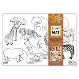 Akademi Çocuk Funny Mat Vahşi Hayvanlar 48x33.5 cm Çalışma Masası