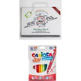 Akademi Çocuk Mini Set + Carioca Joy Keçeli Kalem Seti 12'li
