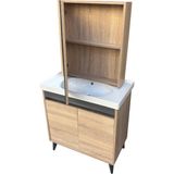 Akademik Mimarlık 80 cm Banyo Dolabı Seti - Sonoma Meşe
