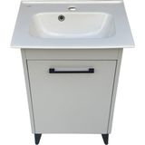 Akademik Mimarlık Turkuaz Seramik Cerastyle Lavabolu Banyo Dolabı 50*36.5 cm - Gri