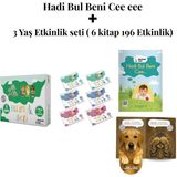 Akademik Zeka Hadi Bul Beni Cee Eee Türkçe & Ingilizce Sesli Yönerge ve 3 Yaş Etkinlik Set(6 Kitap 196 Etkinlik) - ÇTW