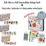 Akademik Zeka Izli Abc ve Sayıcıklar Kitabları Oluklu - Hayvanlar, Meyveler, Sebzeler Zeka Kartları Seti - 21