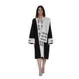 AKADEMİSYEN CÜBBESİ 8002 (Siyah Ekru/L)