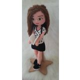 Akademisyen Kız Bebek Amigurumi Organik Oyuncak