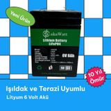 Akaenergy 6 Volt 6 Amper Lityum Terazi Aküsü