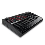 Akai Professional MPK Mini MK3 USB MIDI Klavye Controller, 25 Mini Tuş, Arkadan Aydınlatmalı 8 Bateri Pedi, 8 Düğme ve Müzik Prodüksiyon Yazılımı Dahil, Siyah