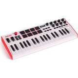 Akai Professional MPK Mini Plus - USB MIDI Klavye Controller, 37 Mini Tuş, 8 MPC Pedi, Sıralayıcı, MIDI/CV/Gate G/Ç, Müzik Prodüksiyon Yazılımı Dahil, Beyaz Sınırlı Sürüm