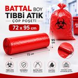 Akalın Professional Cleaning Products Battal Boy Tıbbi Atık Çöp Poşeti 72 x 95 cm 10 Adet