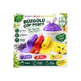 Akalın Professional Cleaning Products Büzgülü Çöp Torbası Büyük Boy 65x70 Cm 3' Lü Eko Paket Lavanta-Çilek-Limon Kokulu Çöp Poşeti