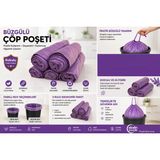 Akalın Professional Cleaning Products Büzgülü Lavanta Kokulu Büyük Boy Çöp Torbası 65X70 cm 5 Rulo - 65 x 70 cm
