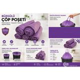 Akalın Professional Cleaning Products Büzgülü Lavanta Kokulu Orta Boy Çöp Torbası 55X60 cm 5 Rulo - 55 x 60 cm