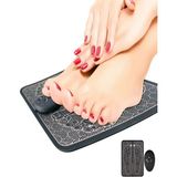 AKAN MARKETİNG Ems Ayak Masaj Pedi Foot Massager Titreşimli Refleksloji Masaj Aleti - Siyah - Beyaz