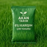 Akan Tarım Gerçek 6'lı Karışım Çok Yıllık Çim Tohumu 10 kg