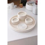 Akanart Meditasyon Mum ve Tütsülük Seti – Doğal Soya Mum - Beyaz