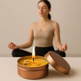 Akanart Papatya Kokulu Meditasyon Mumu – Doğal Soya Mum - Sarı
