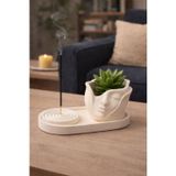 Akanart Studio Dekoratif Soyut Yüz Tütsülük Üçlü Set – Tütsü Hediyeli