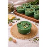 AkanArt Studio Kalp Çakrası Yeşil Mum Seti – El Yapımı Doğal Tealight (6’lı) - 6 Adet