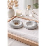 Akanart Studio Mermer Desenli Beton Tealight Mumluk – 2’li