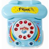Akar Çevirmeli Oyuncak Telefon Mavi Çocuklar Için Eğitici ve Eğlenceli Rol Yapma Oyuncağı