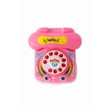 Akar Çevirmeli Oyuncak Telefon Pembe Çocuklar Için Eğitici ve Eğlenceli Rol Yapma Oyuncağı