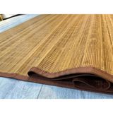 Akarsu Bambu Halı -Kilim Kahve Rengi | Çizgi / 170 x 230 / - 170 x 230 cm - Kahverengi